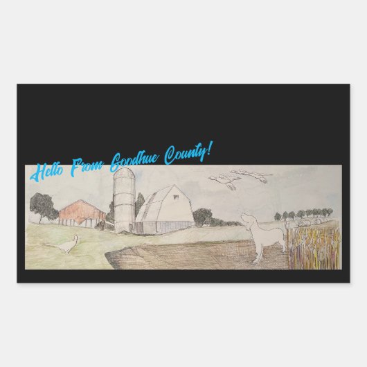 Hallo Van Goodhue County Rechthoekige Sticker (Voorkant)