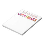 hallo van Grandma Notepad Notitieblok (Linkerzijde)