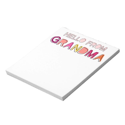 hallo van Grandma Notepad Notitieblok (Linkerzijde)