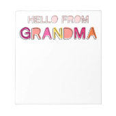 hallo van Grandma Notepad Notitieblok (Voorkant)
