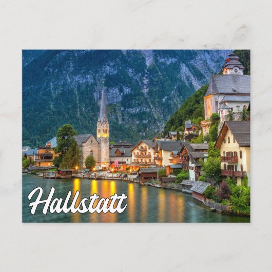 Hallo Van Hallstatt, Oostenrijk Briefkaart (Voorkant)