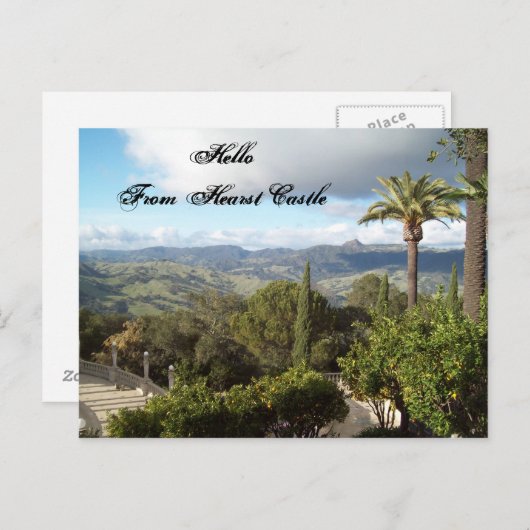 hallo van Hearst Castle Briefkaart (Voorkant / Achterkant)