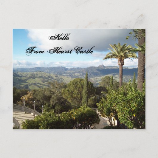 hallo van Hearst Castle Briefkaart (Voorkant)