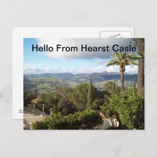 hallo van Hearst Castle Briefkaart (Voorkant / Achterkant)