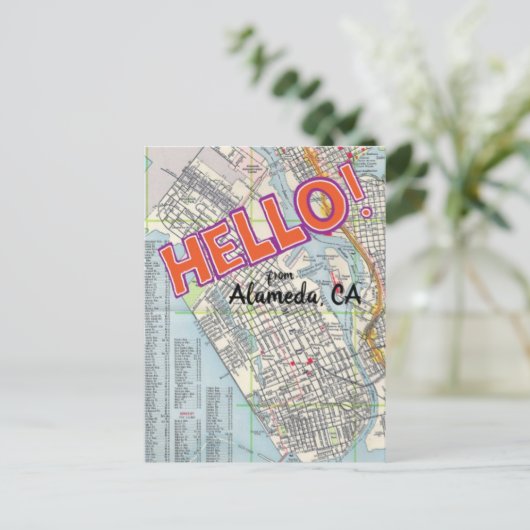 hallo van het Briefkaart Alameda (Staand voorkant)