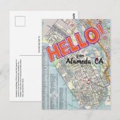 hallo van het Briefkaart Alameda (Voorkant / Achterkant)