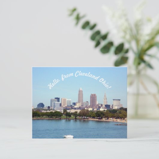 hallo van het Briefkaart Cleveland OH (Staand voorkant)
