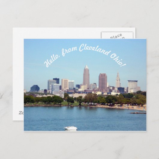 hallo van het Briefkaart Cleveland OH (Voorkant / Achterkant)