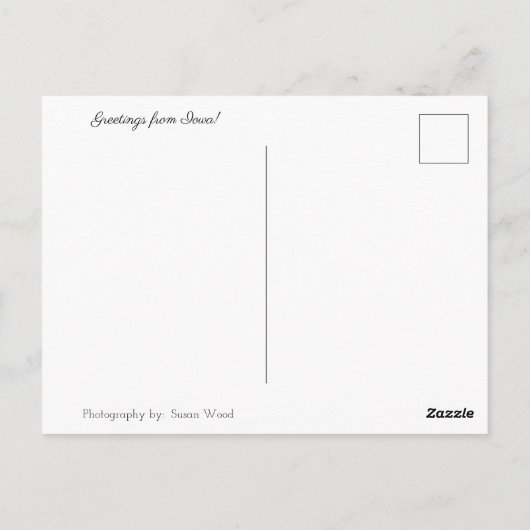hallo van het Briefkaart Iowa (Achterkant)
