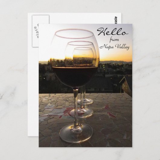 hallo van het Briefkaart van Napa Valley! (Voorkant / Achterkant)