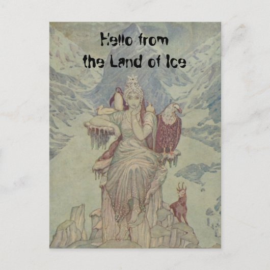 hallo van het ijs; Ik ben de koningin Briefkaart (Voorkant)