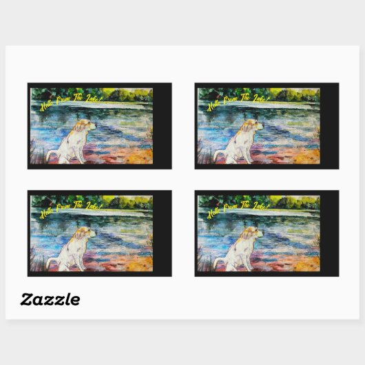 Hallo Van het meer Rechthoekige Sticker (Vel)