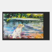 Hallo Van het meer Rechthoekige Sticker (Voorkant)