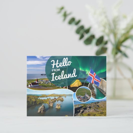Hallo van IJsland Briefkaart (Staand voorkant)