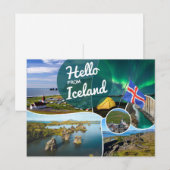 Hallo van IJsland Briefkaart (Voorkant / Achterkant)