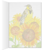 Hallo Van Kansas Zonnebloem Wildflower Meadowlark (Binnen (Rechts))