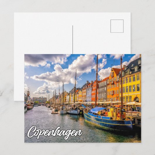 Hallo Van Kopenhagen, Denemarken Briefkaart (Voorkant / Achterkant)