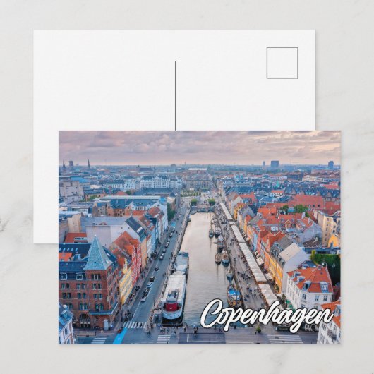Hallo Van Kopenhagen, Denemarken Briefkaart (Voorkant / Achterkant)