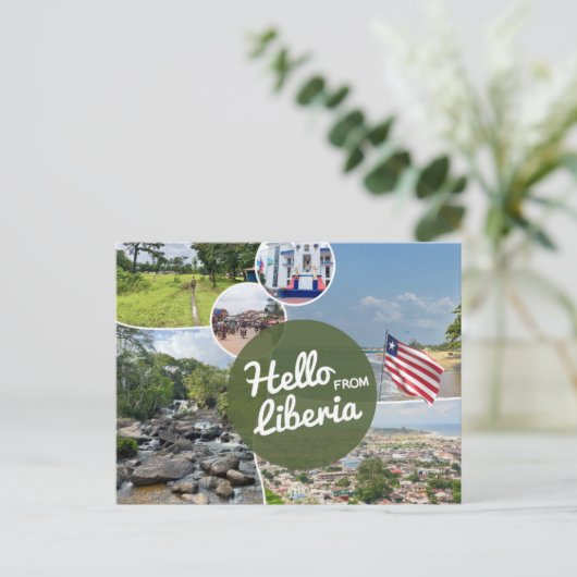 Hallo van Liberia Briefkaart (Staand voorkant)