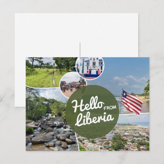 Hallo van Liberia Briefkaart (Voorkant / Achterkant)