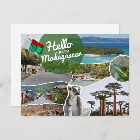 Hallo van Madagaskar Briefkaart (Voorkant / Achterkant)