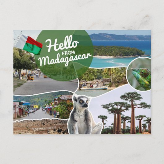 Hallo van Madagaskar Briefkaart (Voorkant)