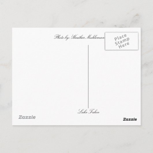 hallo van... Meer van Tahoe Briefkaart (Achterkant)