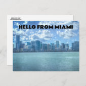 hallo VAN MIAMI FLORIDA SKYLINE BRIEFKAARTEN (Voorkant / Achterkant)