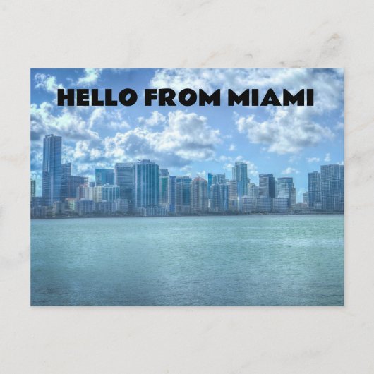 hallo VAN MIAMI FLORIDA SKYLINE BRIEFKAARTEN (Voorkant)