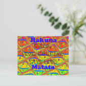 hallo van Mombasa met Love Hakuna Matata-kaarten Briefkaart (Staand voorkant)