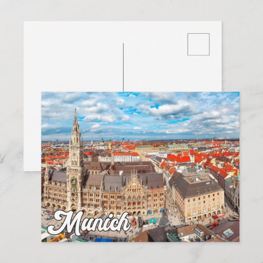 Hallo Van München, Duitsland Briefkaart (Voorkant / Achterkant)