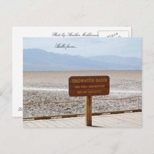 hallo van... Nationaal park Death Valley Briefkaart (Voorkant / Achterkant)