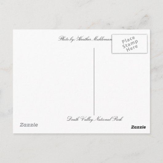 hallo van... Nationaal park Death Valley Briefkaart (Achterkant)