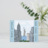 HALLO VAN NEW YORK CITY BRIEFKAART (Staand voorkant)