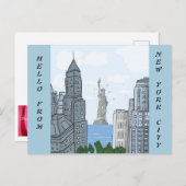 HALLO VAN NEW YORK CITY BRIEFKAART (Voorkant / Achterkant)