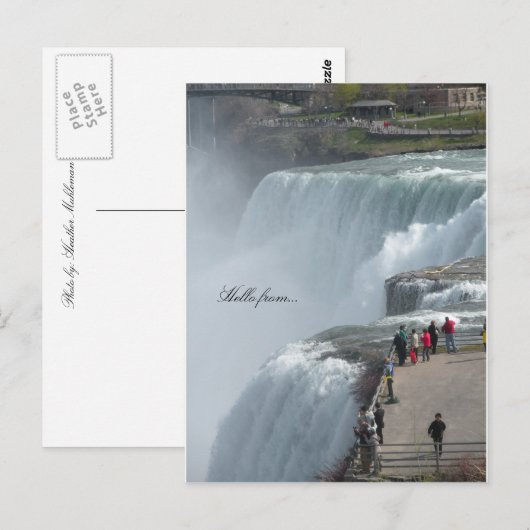 hallo van... Niagara Herfsten ny canada Briefkaart (Voorkant / Achterkant)