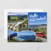 Hallo van Nieuw-Zeeland Briefkaart (Voorkant / Achterkant)