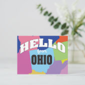 hallo van Ohio overzicht van de staat Briefkaart (Staand voorkant)