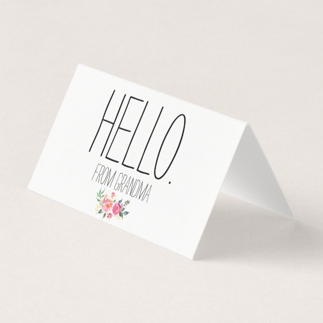 Hallo Van oma Kaart (Voorkant)
