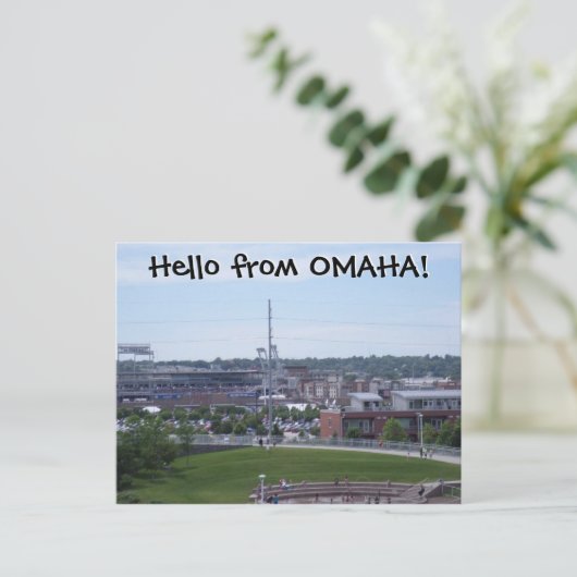 hallo van OMAHA! Briefkaart (Staand voorkant)