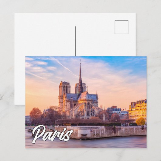 Hallo Van Parijs, Frankrijk Briefkaart (Voorkant / Achterkant)