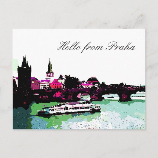 hallo van Praha txt Briefkaart (Voorkant)