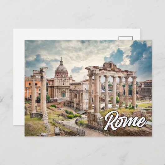 Hallo Van Rome, Italië Briefkaart (Voorkant / Achterkant)