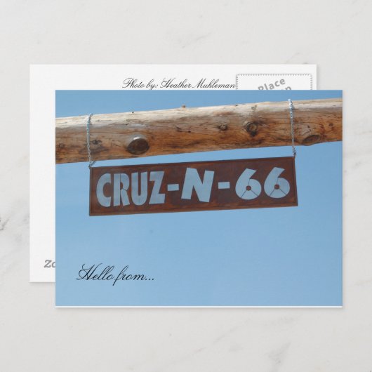 hallo van... Rt. 66 Briefkaart (Voorkant / Achterkant)