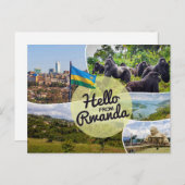 Hallo Van Rwanda Briefkaart (Voorkant / Achterkant)