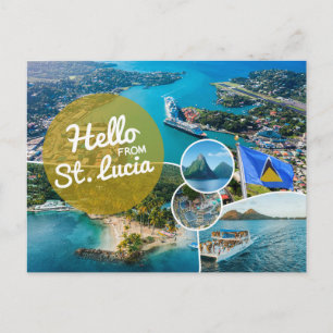 Hallo Van Saint Lucia Briefkaart