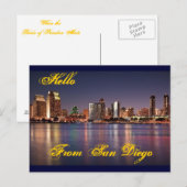hallo van San Diego Post Card Briefkaart (Voorkant / Achterkant)
