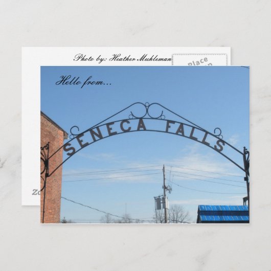 hallo van... Seneca Herfsten, NY Briefkaart (Voorkant / Achterkant)