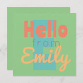 hallo Van sjabloon Uitnodigingskaart pastel Kaart (Voorkant / Achterkant)