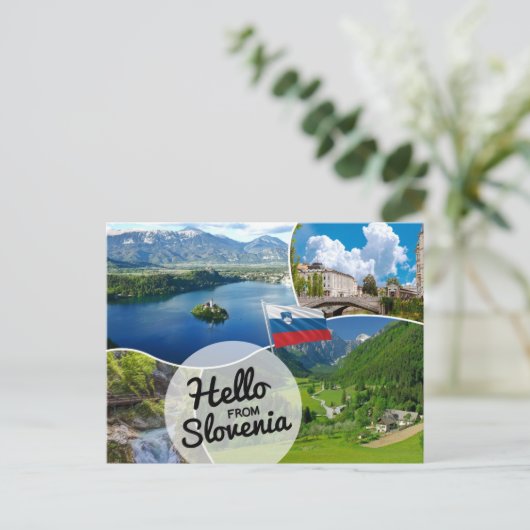 Hallo Van Slovenië Briefkaart (Staand voorkant)